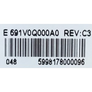 MAIN PARA TV TOSHIBA / NUMERO DE PARTE 631V0Q000A0 / VTV-L55736 REV:1 / 691V0Q000A0 / 5998178000096 / MODELO 55LF621U21